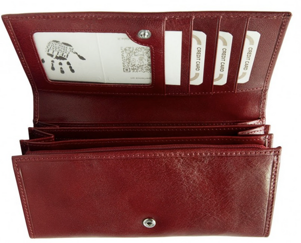 Portofel de lux vișiniu